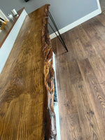 Live Edge Spalted Beech Wooden Rustic Breakfast Bar/Console Table image 5
