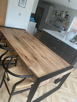 Rustic Solid Oak Wrap Around Dining Table & Bench image 2
