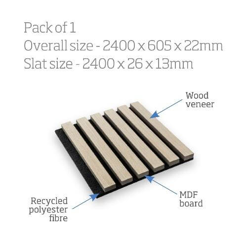 Acoustic Slat Wall Panels Light Oak image 4