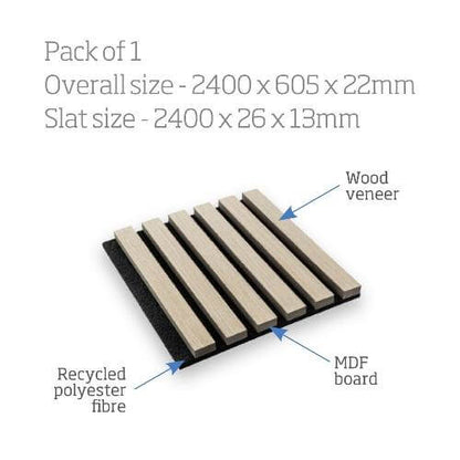 Acoustic Slat Wall Panels Light Oak image 4