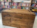 Rustic Handmade Reclaimed Wooden Coffee Table Games Chest image 3