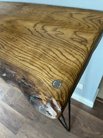 Live Edge Spalted Beech Wooden Rustic Breakfast Bar/Console Table image 2