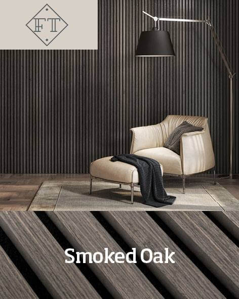 Acoustic Slat Wall Panels Smoked Oak image 5