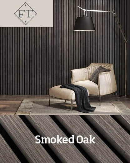 Acoustic Slat Wall Panels Smoked Oak image 5