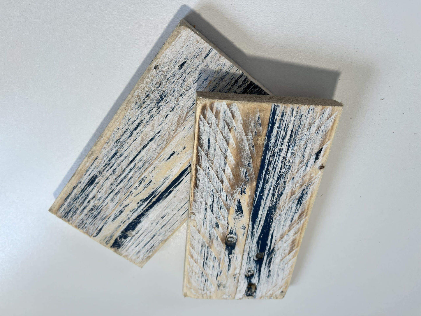 Reclaimed & Recycled White & Royal Blue Wash image 1