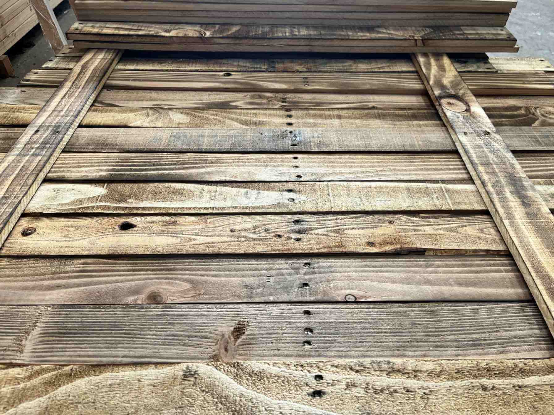 Reclaimed Scorched Pallet Wood image 4