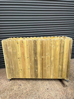Large Wooden Heavy Duty Tall Garden Patio Planters Curved image 0