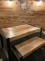 Rustic Solid Oak Wrap Around Dining Table & Bench image 4