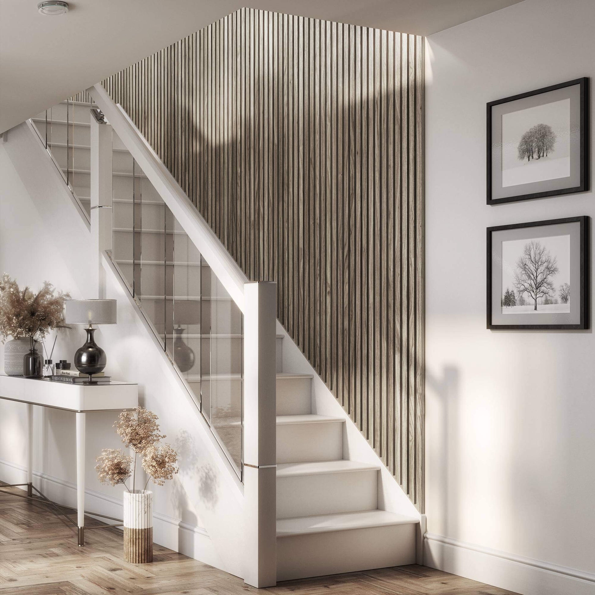 Acoustic Slat Wall Panels Walnut image 1