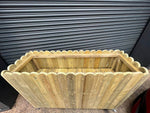 Large Wooden Heavy Duty Tall Garden Patio Planters Curved image 3