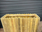 Large Wooden Heavy Duty Tall Garden Patio Planters Curved image 5