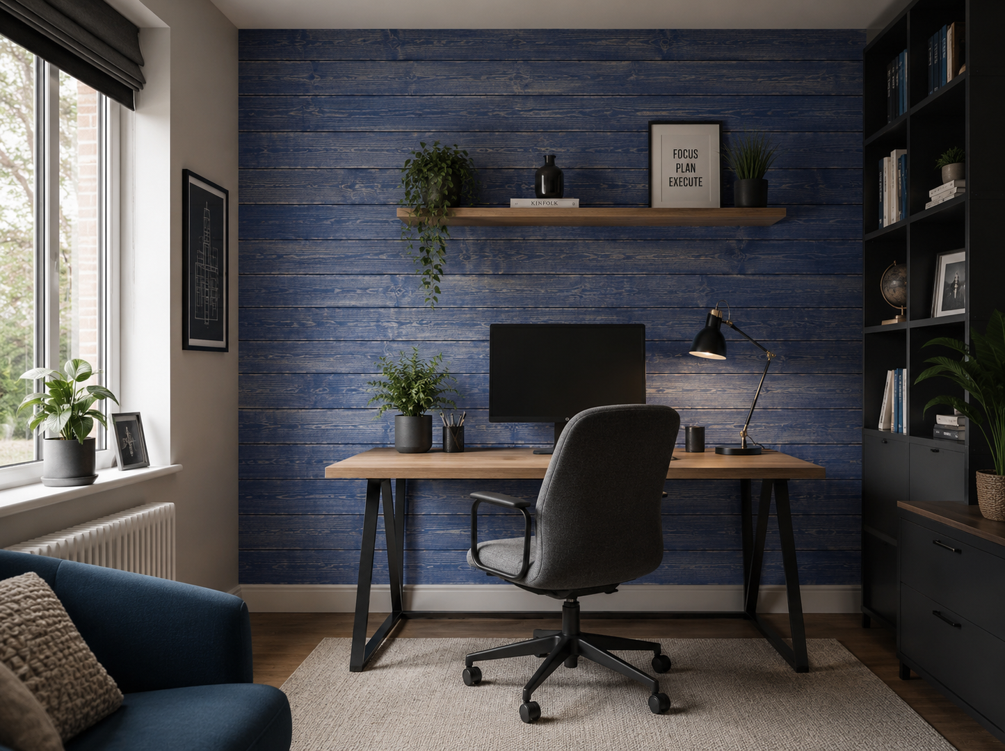 Ice Blue Character Oak Cladding