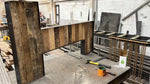 Standing Rustic Wooden Letters with Steel Edging image 2