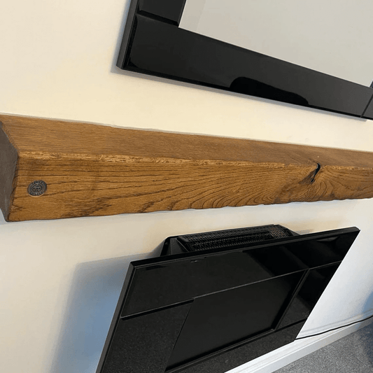 120cm Oak Mantle Beam Rustic Finish image 0