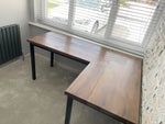 Rustic Home Office Oak Desk Made By Hand image 3