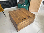 Rustic Handmade Reclaimed Wooden Coffee Table Games Chest image 1