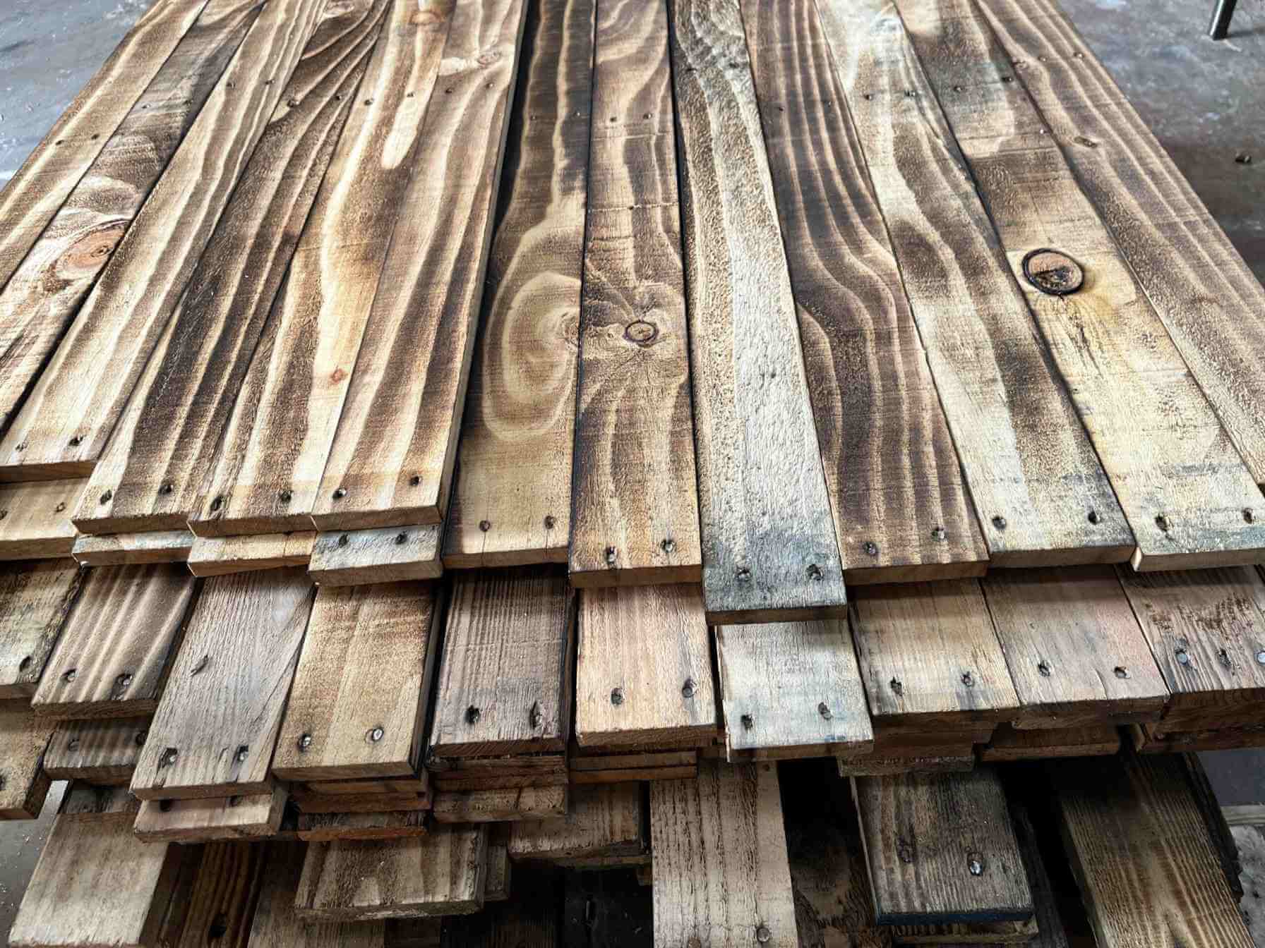 Reclaimed Scorched Pallet Wood image 5