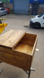 Rustic Handmade Reclaimed Wooden Coffee Table Games Chest image 4