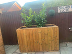 Hand Made Large Wooden Heavy Duty Tall Garden Patio Planters image 0