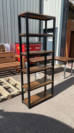 Industrial Style Rustic Oak Tall Shelving Unit image 3