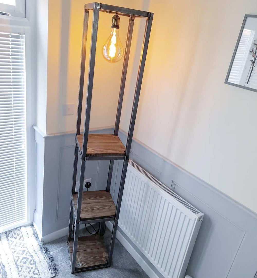Industrial Floor Standing Lamp With Shelves image 0