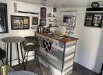 Bespoke Solid Wood Heavy Duty Home/Garden Bar with shelving image 3