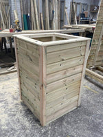 Hand Made Large Wooden Heavy Duty Tall Garden Patio Planters image 4