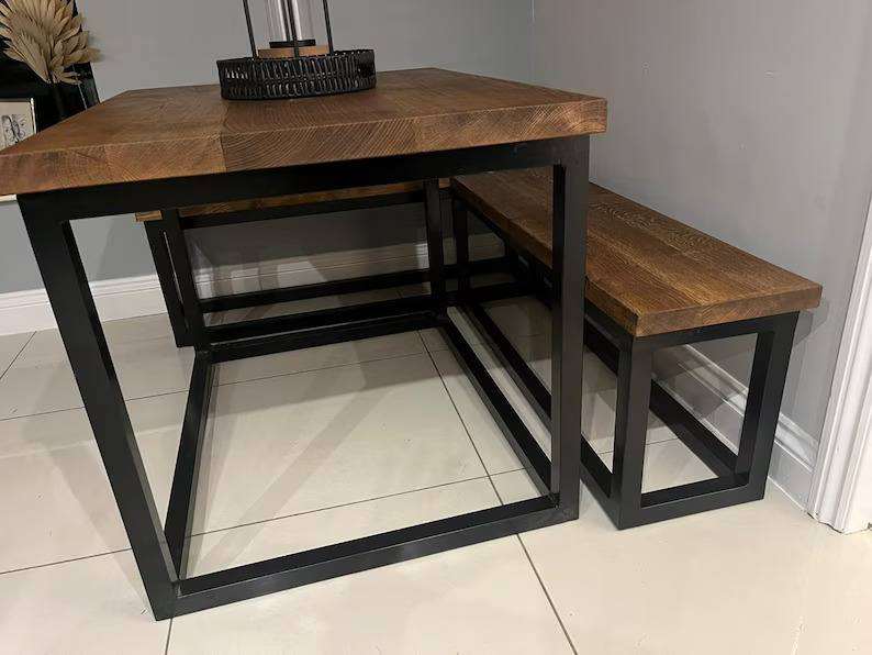 Booth Style Table and Bench Set