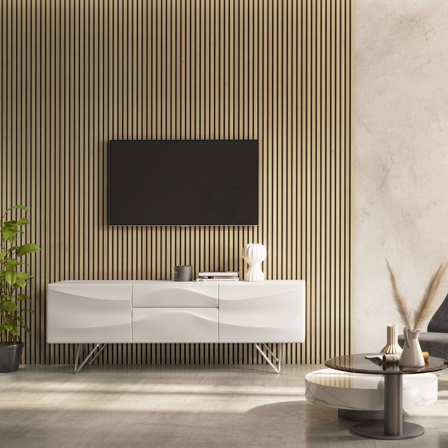 Acoustic Slat Wall Panels Light Oak image 0