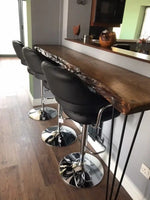 Live Edge Spalted Beech Wooden Rustic Breakfast Bar/Console Table image 4