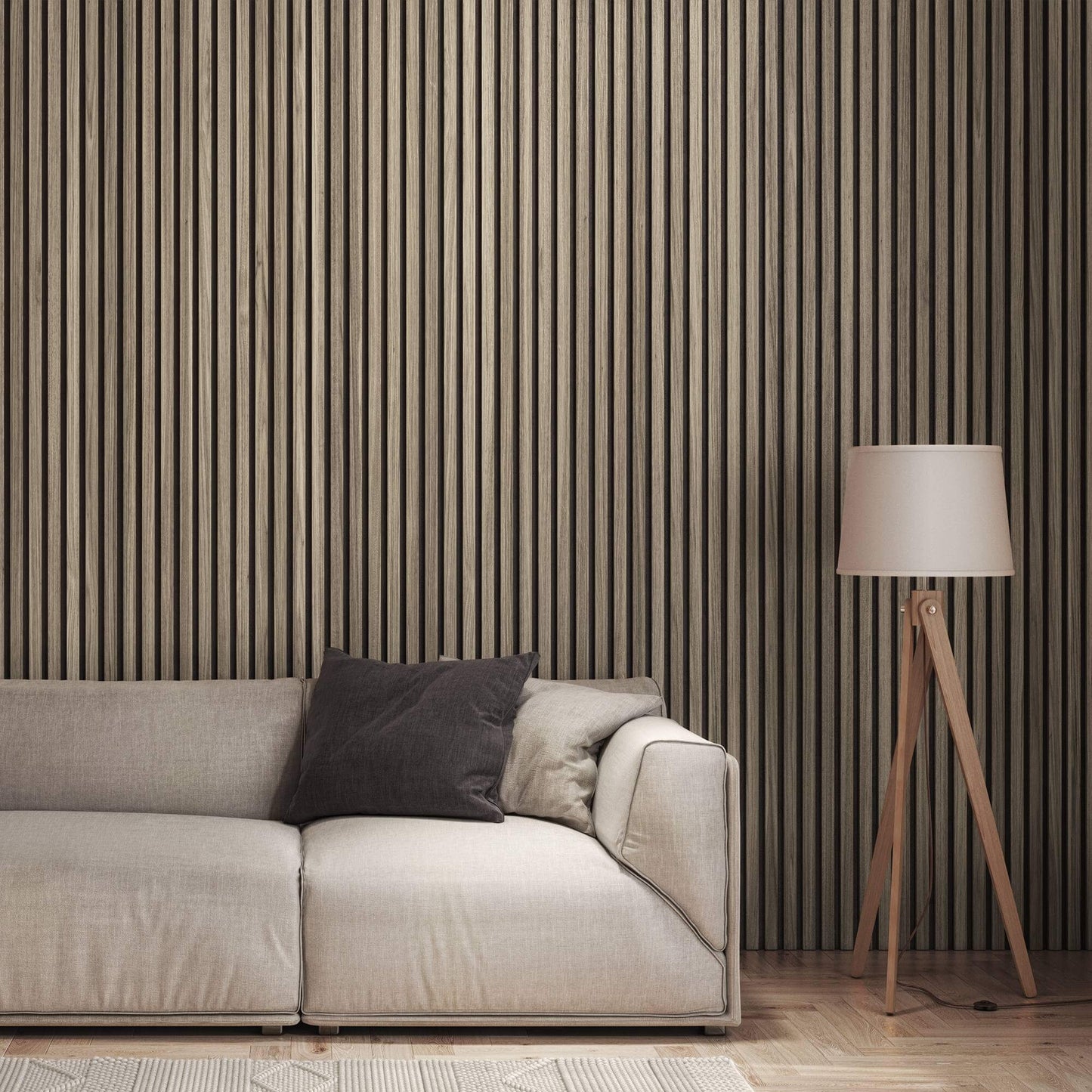 Acoustic Slat Wall Panels Walnut image 0