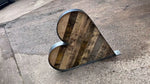 Standing Rustic Wooden Letters with Steel Edging image 1