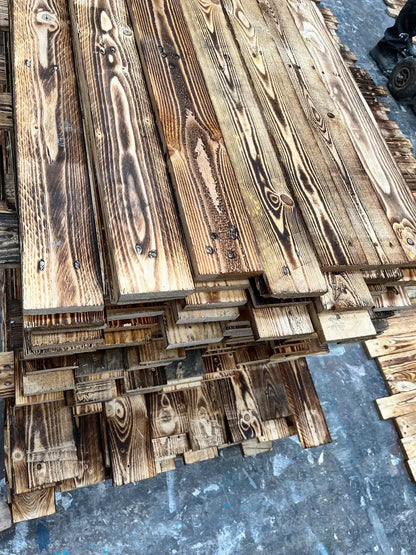 Reclaimed Scorched Pallet Wood image 14