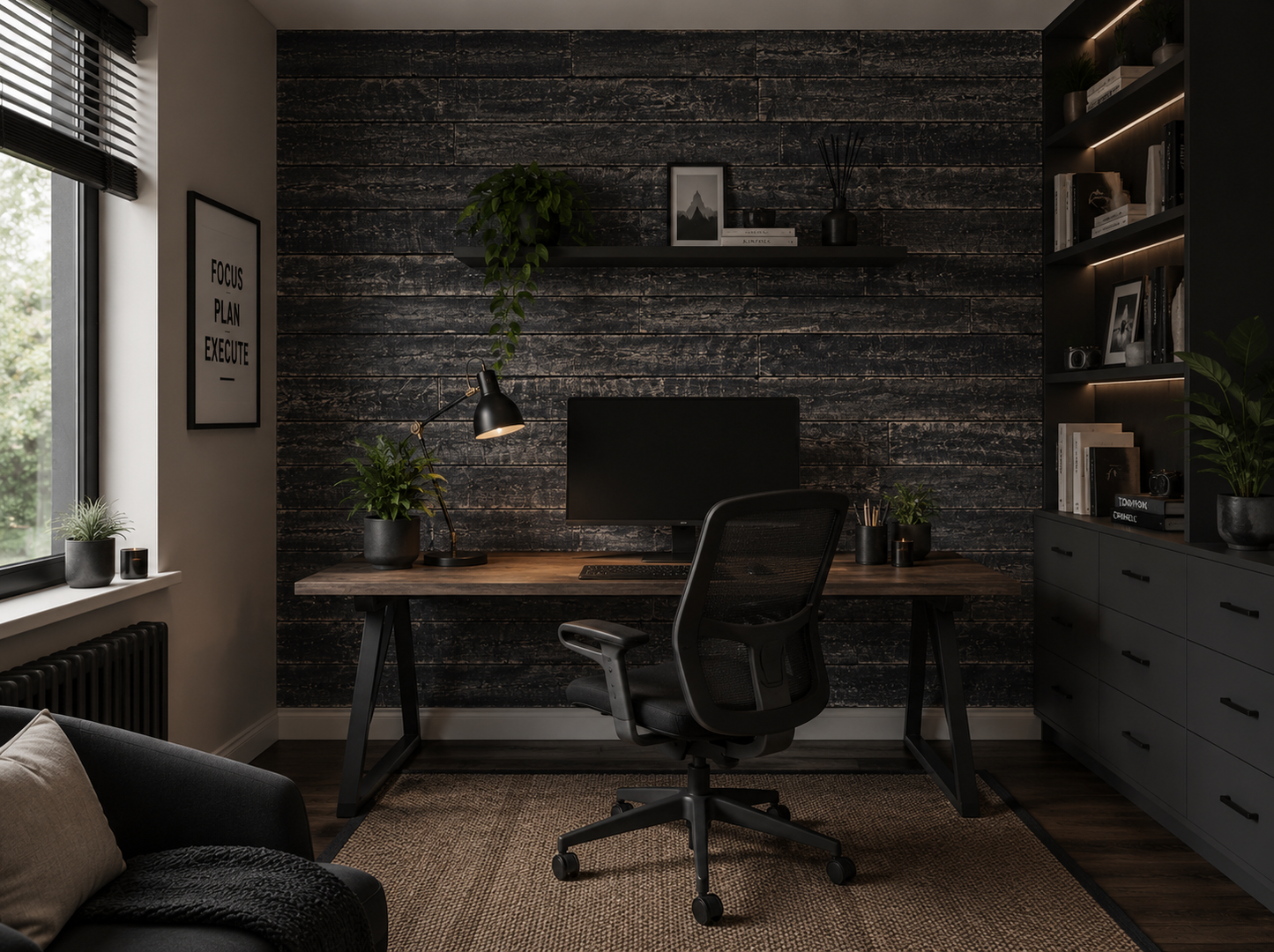 Intense Black Character Oak Cladding