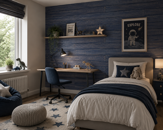 Navy Blue Character Oak Cladding