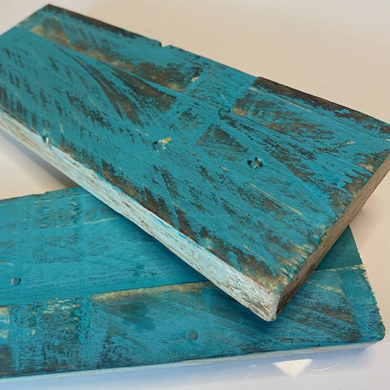 Reclaimed & Recycled Teal Sample Funky Timber