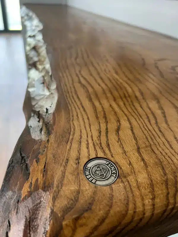 Live Edge Spalted Beech Wooden Rustic Breakfast Bar/Console Table