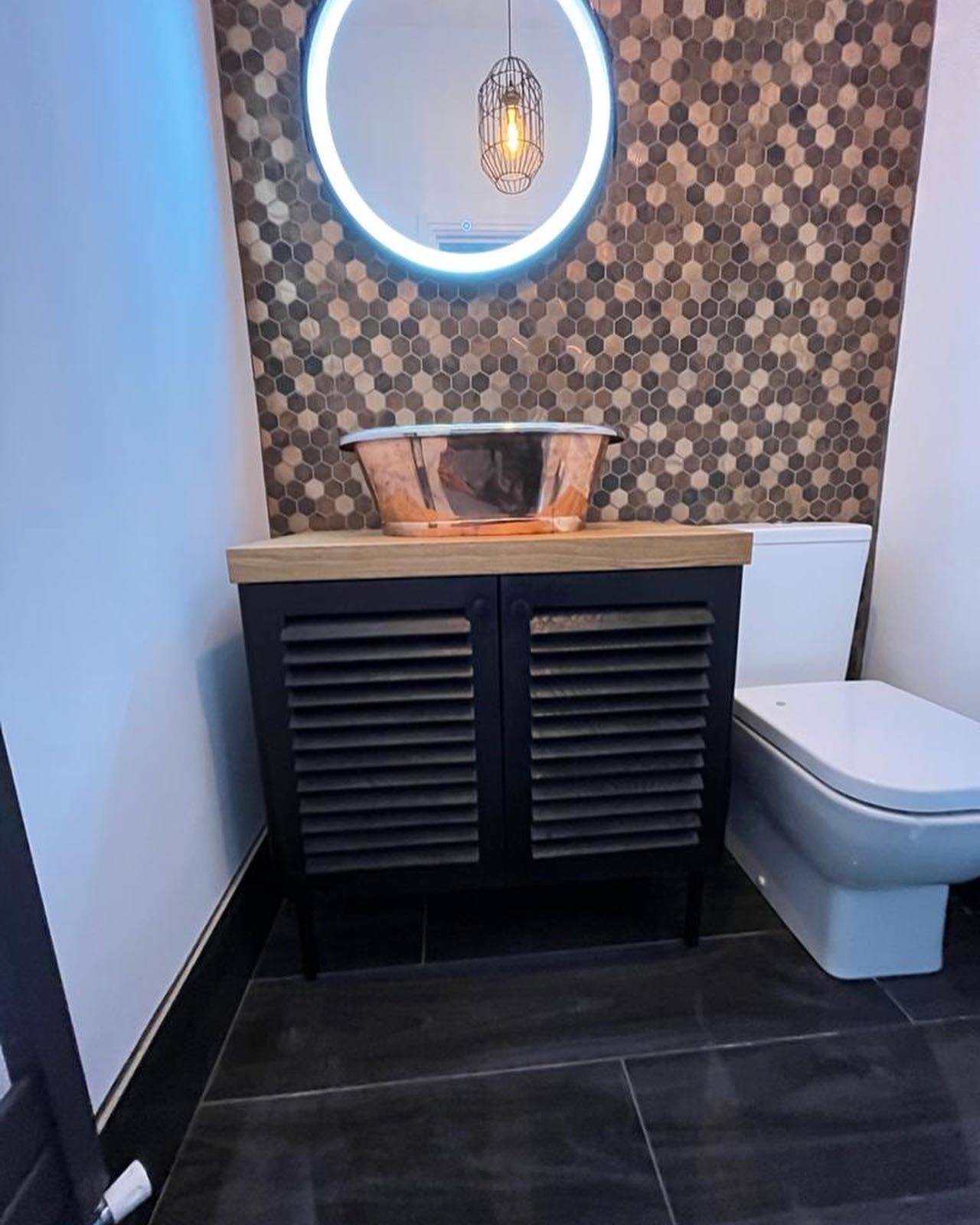 Solid Oak Bathroom Unit - Funky Timber