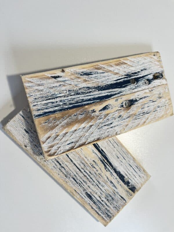 Reclaimed & Recycled White & Royal Blue Wash Sample