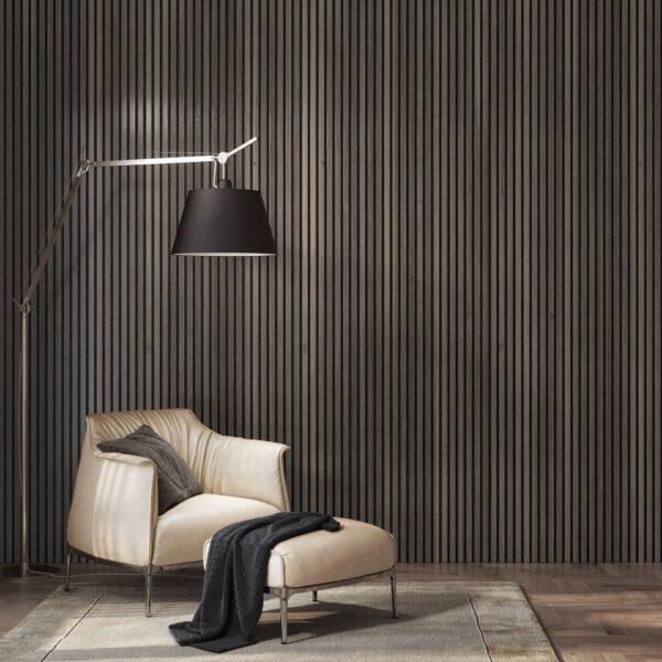 Acoustic Slat Wall Panels Smoked Oak