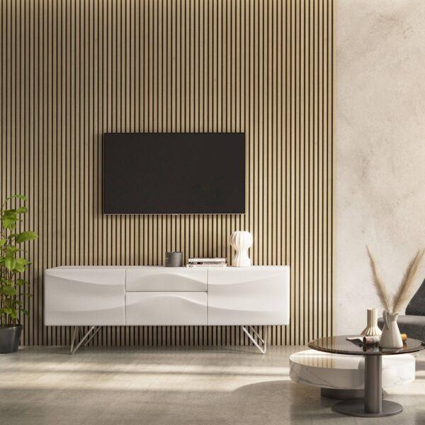 Acoustic Slat Wall Panels Light Oak Sample