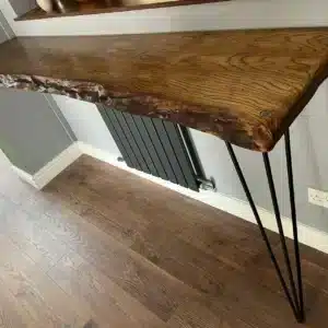 Live Edge Spalted Beech Wooden Rustic Breakfast Bar/Console Table