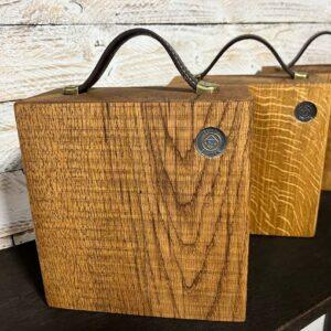Chunky Heavy Oak Doorstops With Handles