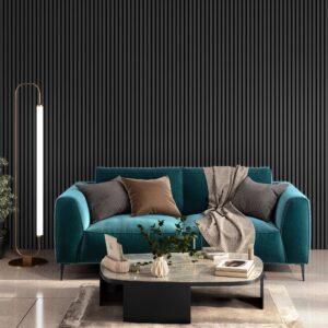 Acoustic Slat Wall Panels Slate Grey Sample